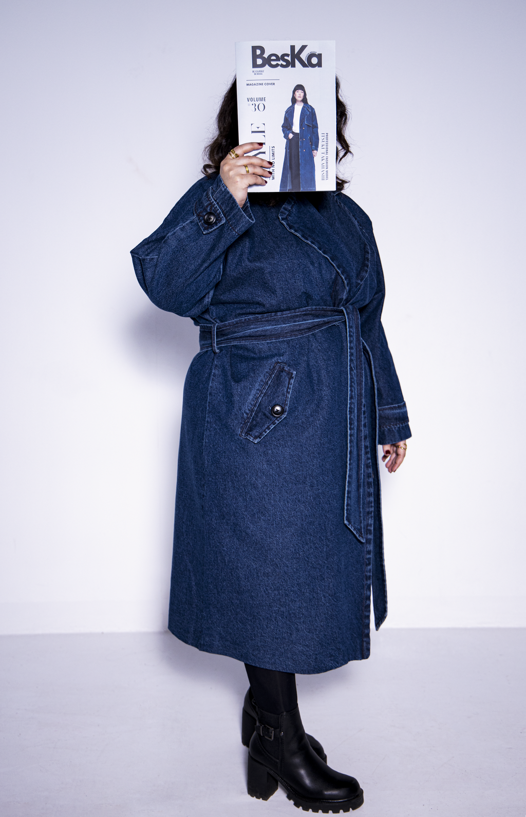 DARK BLUE TRENCH COAT