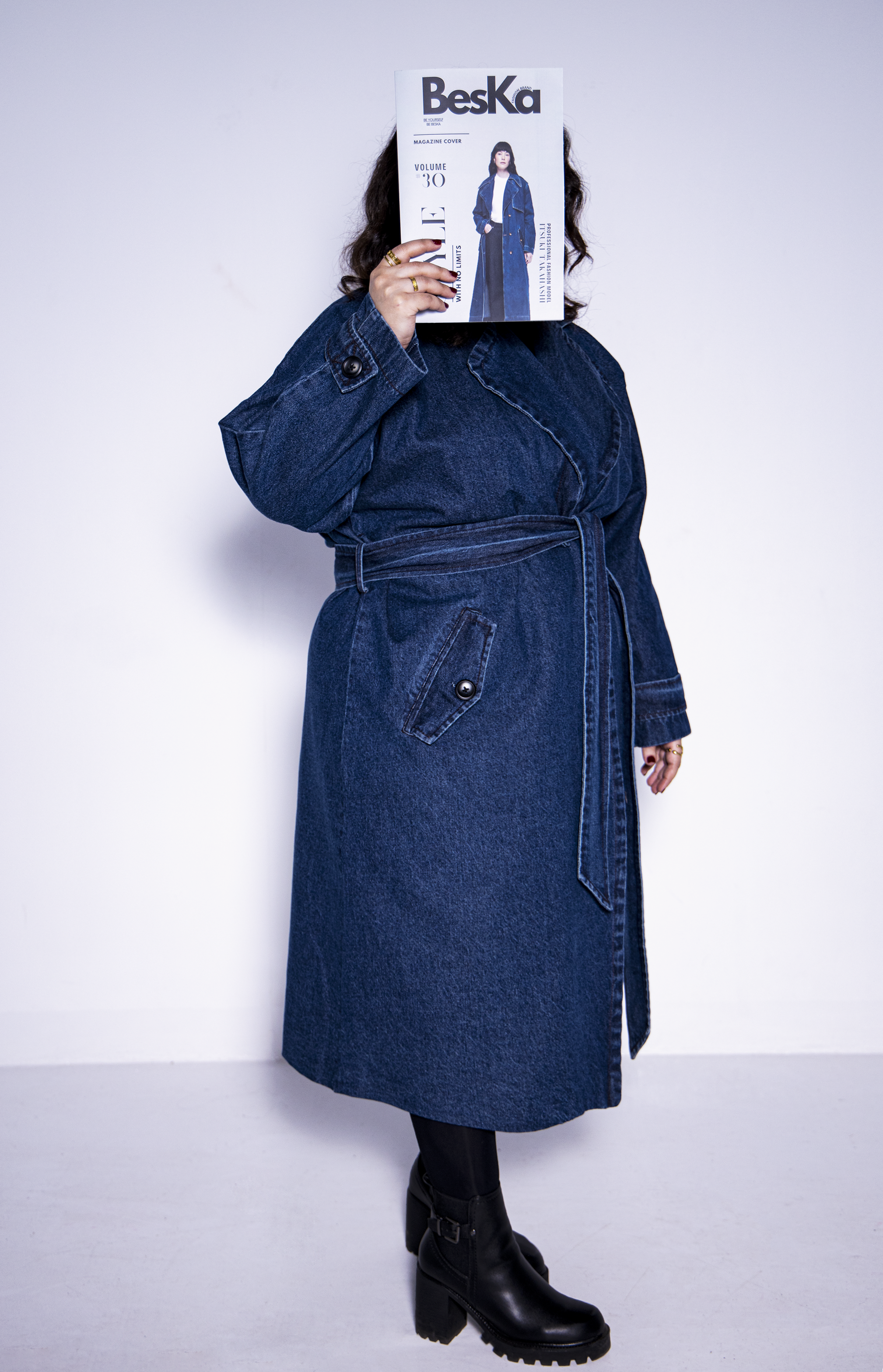 DARK BLUE TRENCH COAT