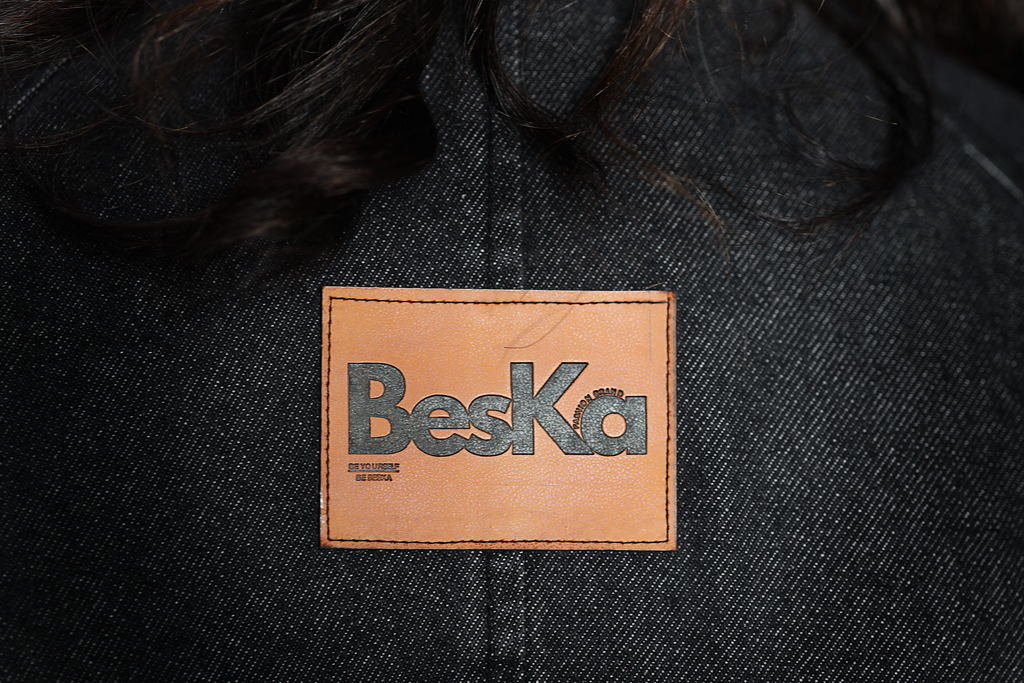 BLACK DENIM TRENCH COAT