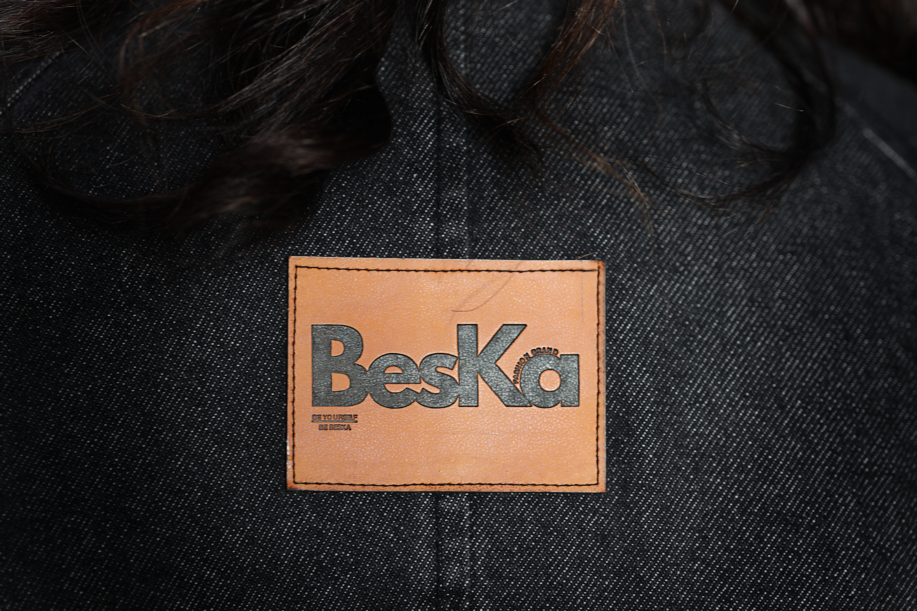 BLACK DENIM TRENCH COAT