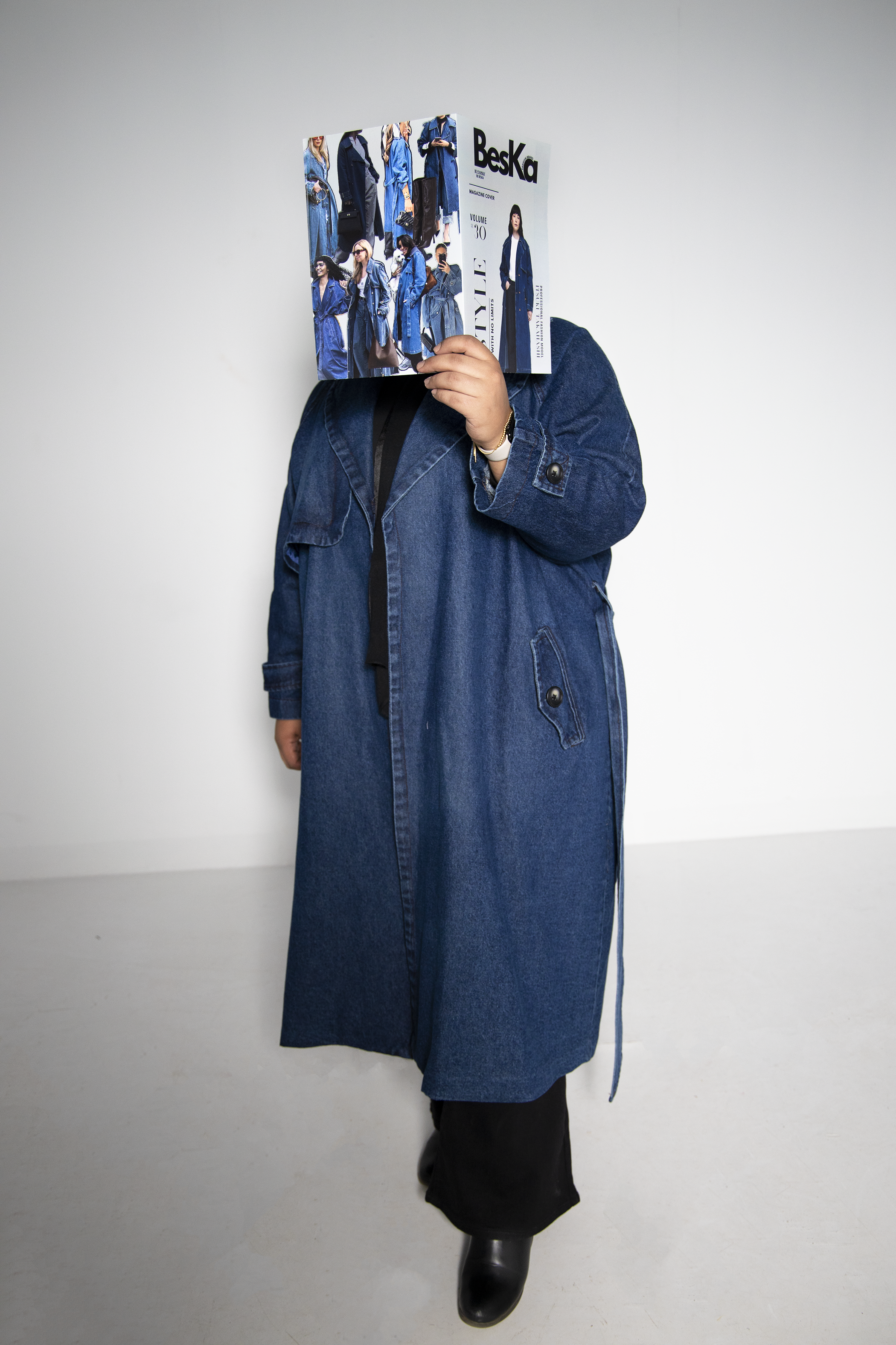 DARK BLUE TRENCH COAT