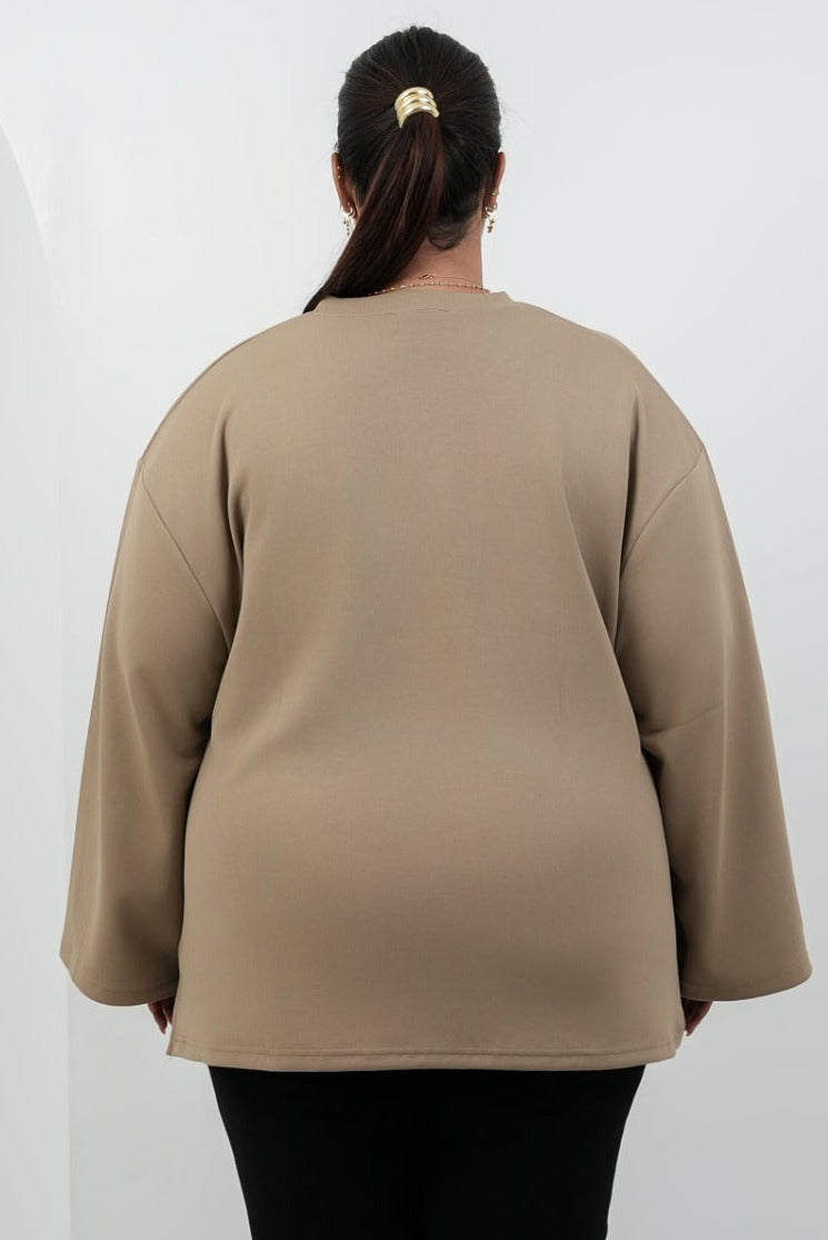 BEIGE OVERSIZED SHIRT