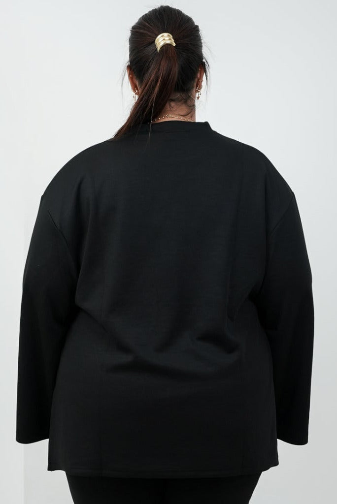 BLACK OVERSIZED SHIRT