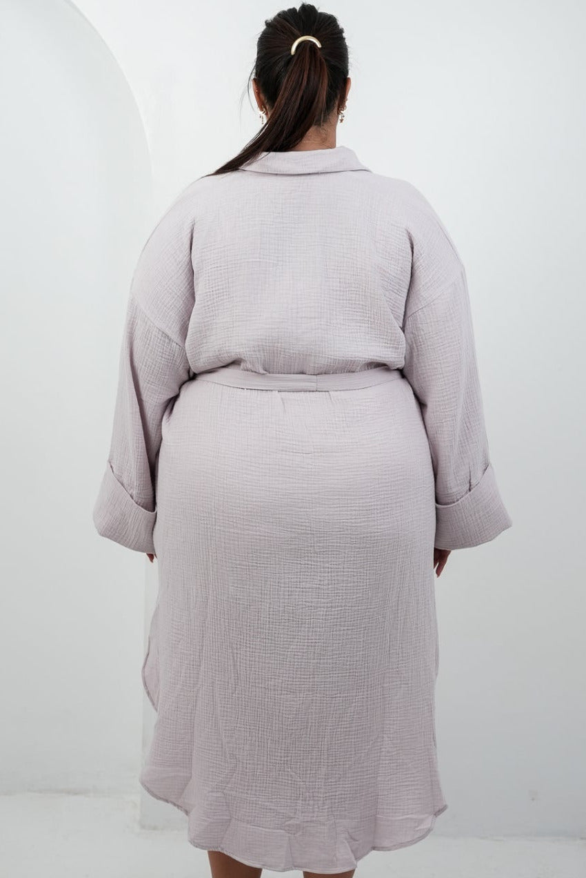 BELTED SHIRT DRESS