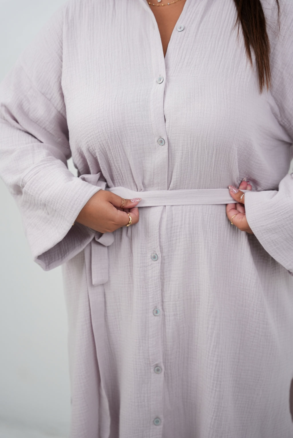 BELTED SHIRT DRESS