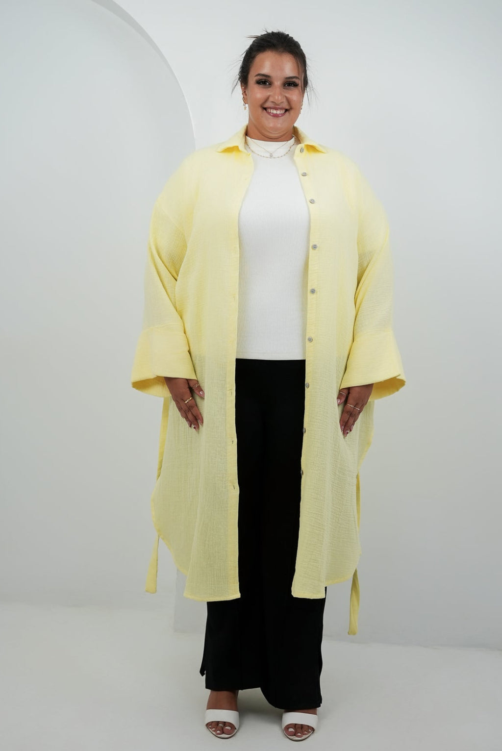 BELTED SHIRT DRESS