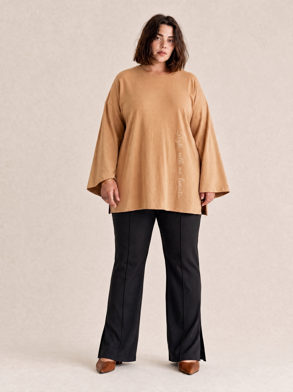 BEIGE OVERSIZED SHIRT