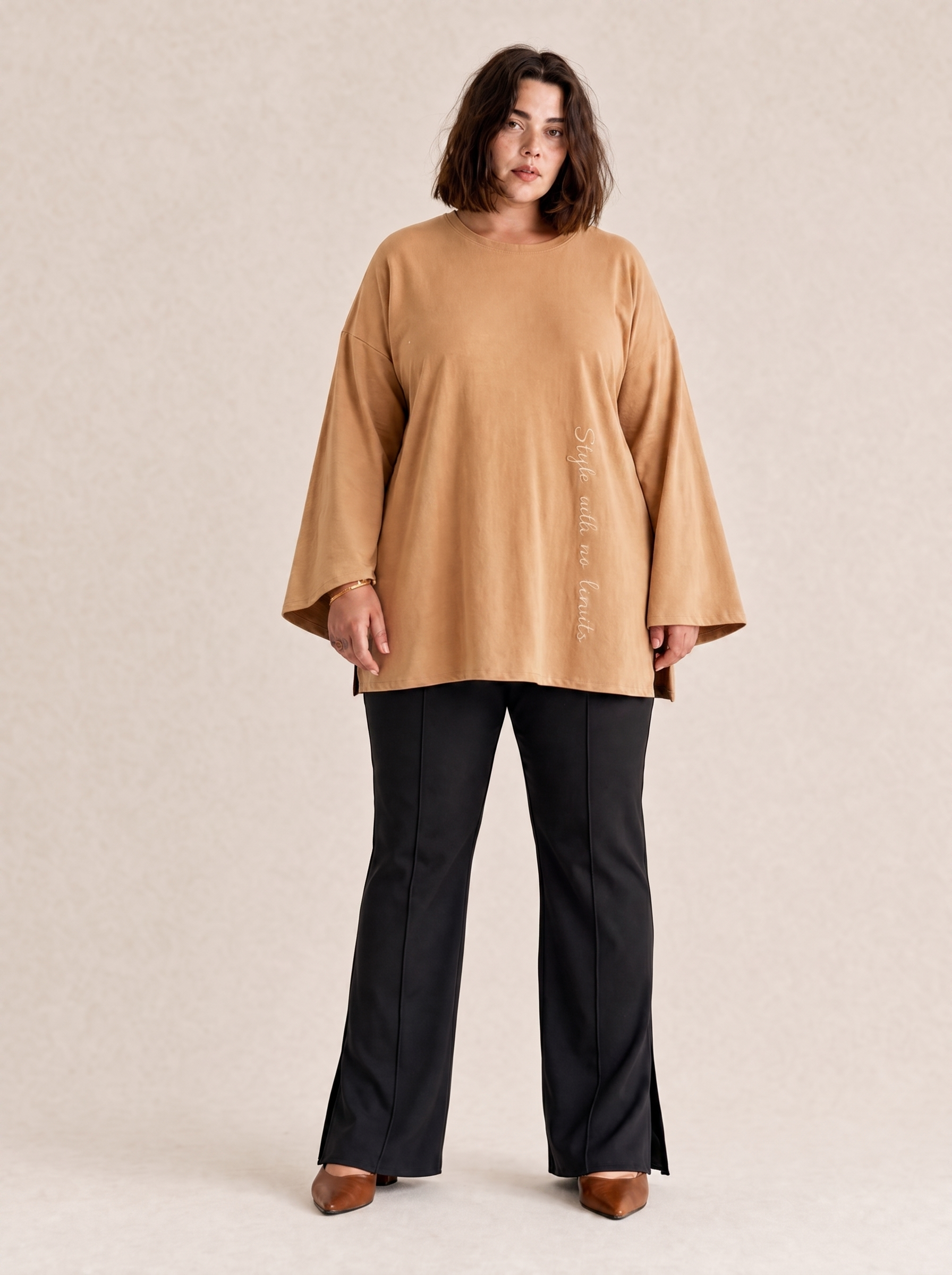 BEIGE OVERSIZED SHIRT